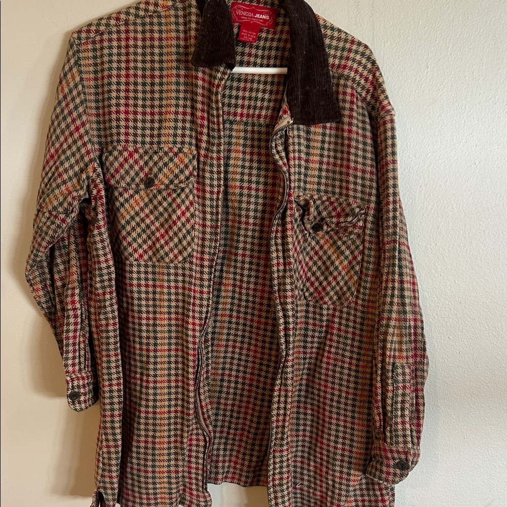 Vintage cotton Plaid Jacket